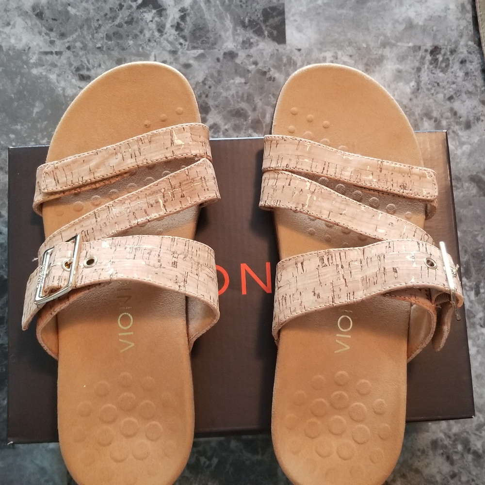 NEW VIONIC Skylar Cork ADJUSTABLE sandals 7